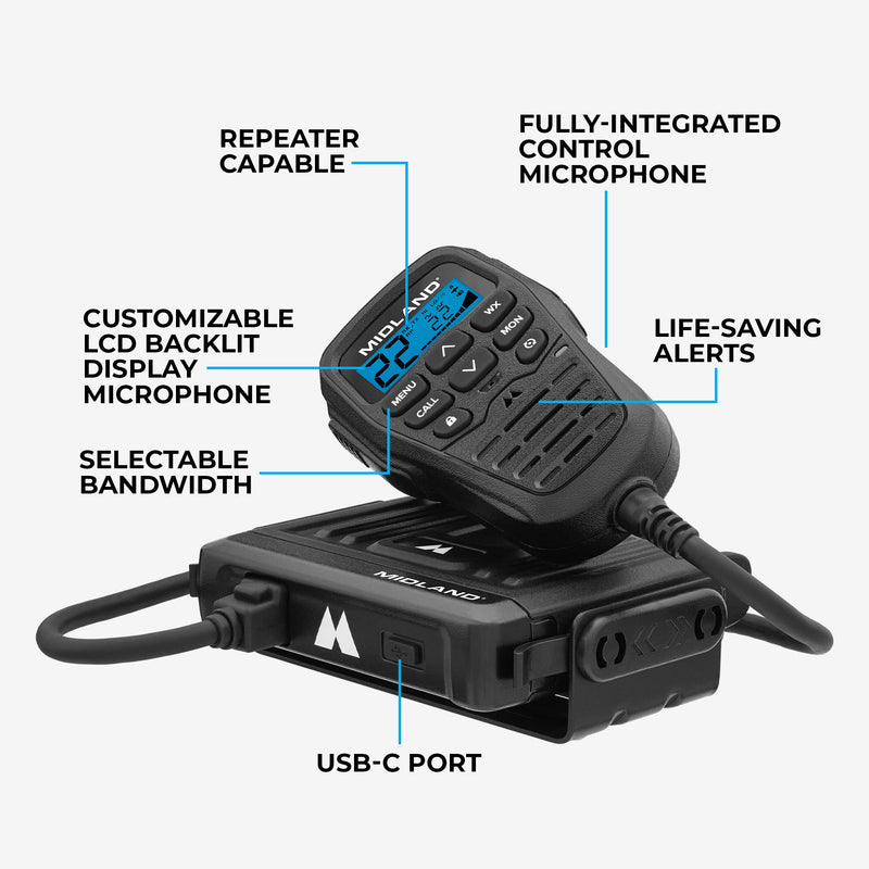 Load image into Gallery viewer, MXT275 15W MicroMobile GMRS Two-Way Radio

