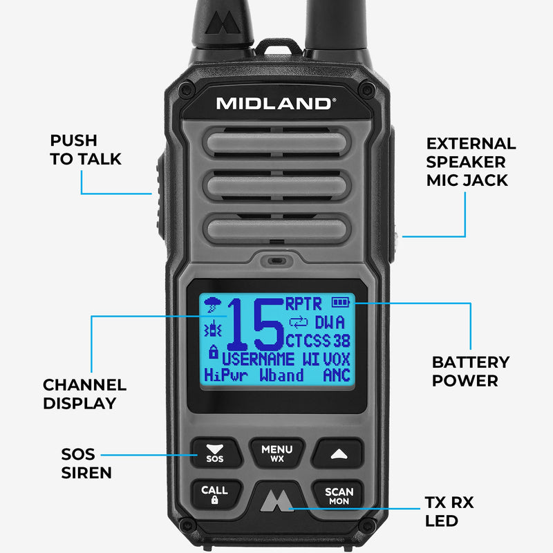 Load image into Gallery viewer, GXT67 GMRS 5‑Watt Walkie Talkie - GXT67PRO
