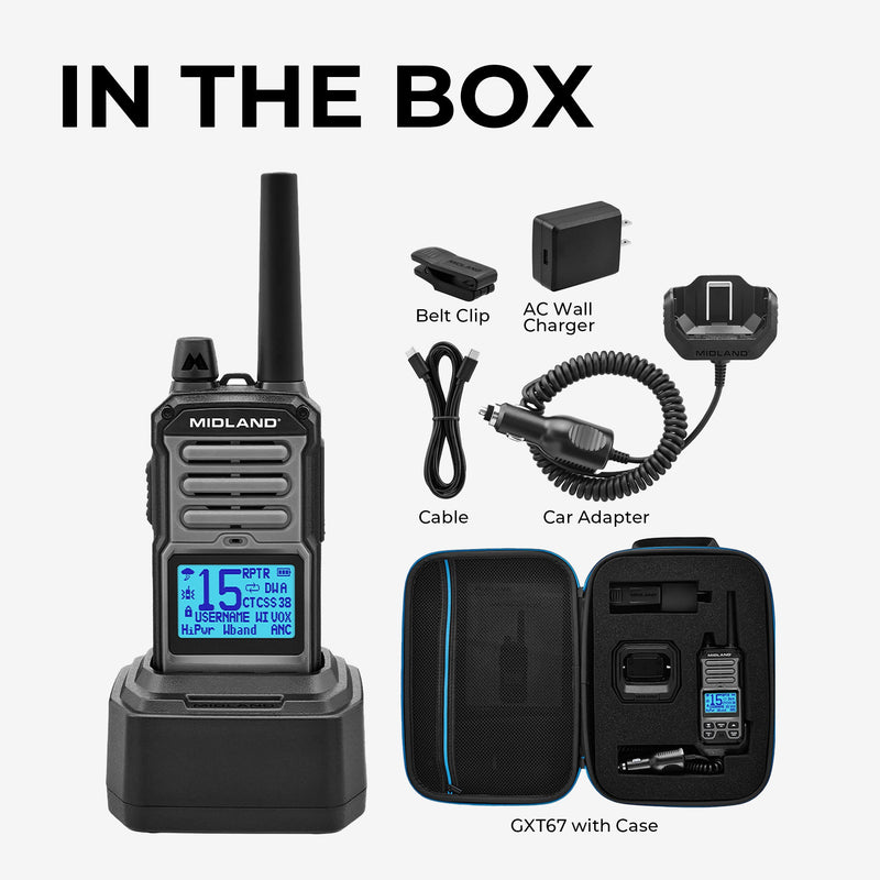 Load image into Gallery viewer, GXT67 GMRS 5‑Watt Walkie Talkie - GXT67PRO
