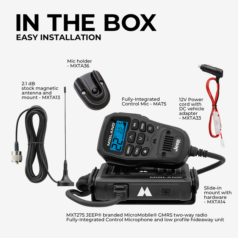 Load image into Gallery viewer, MXT275J 15W MicroMobile GMRS Two-Way Radio
