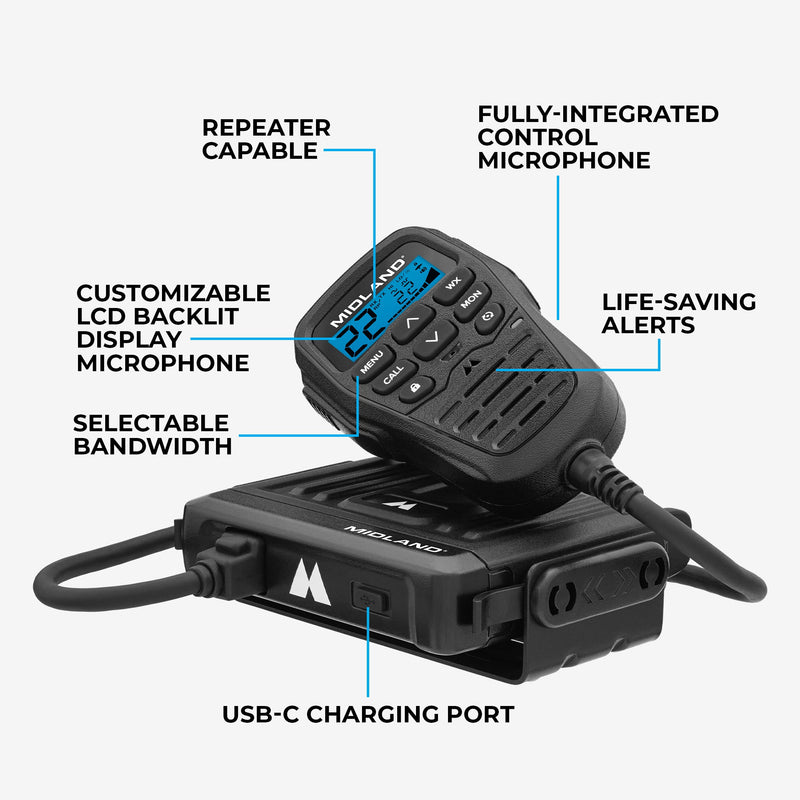 Load image into Gallery viewer, MXT275-WHIP 15W MicroMobile GMRS Two-Way Radio | Extended Range Bundle
