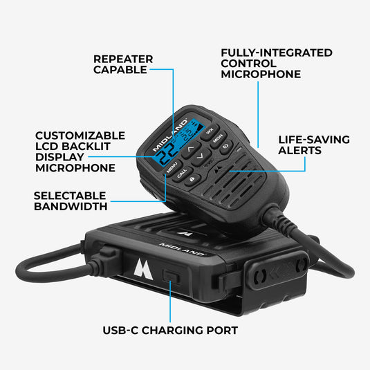 MXT275-WHIP 15W MicroMobile GMRS Two-Way Radio | Extended Range Bundle
