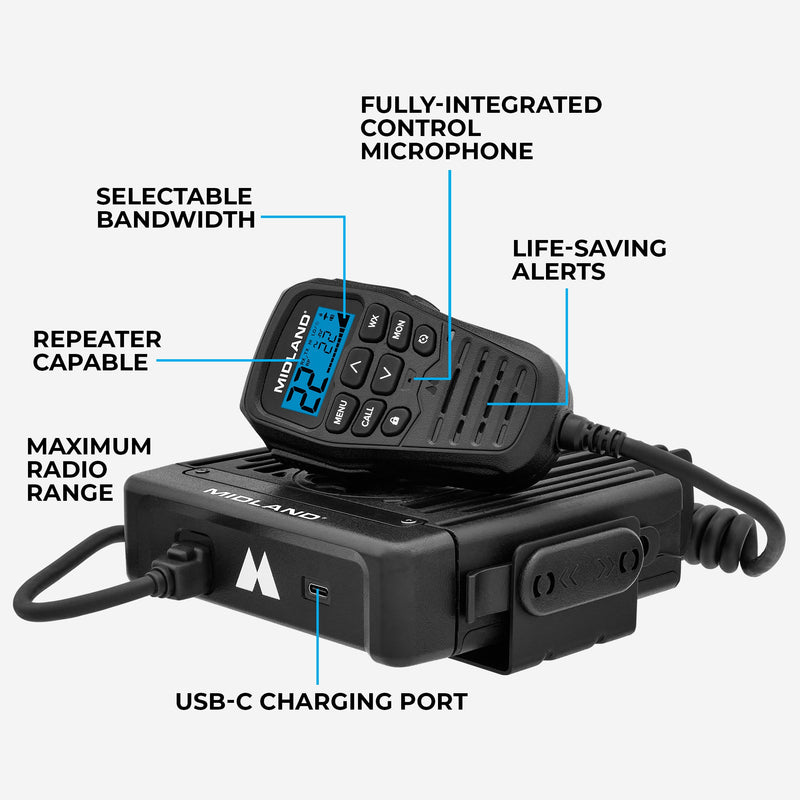 Load image into Gallery viewer, MXT575 50W MicroMobile GMRS Two-Way Radio
