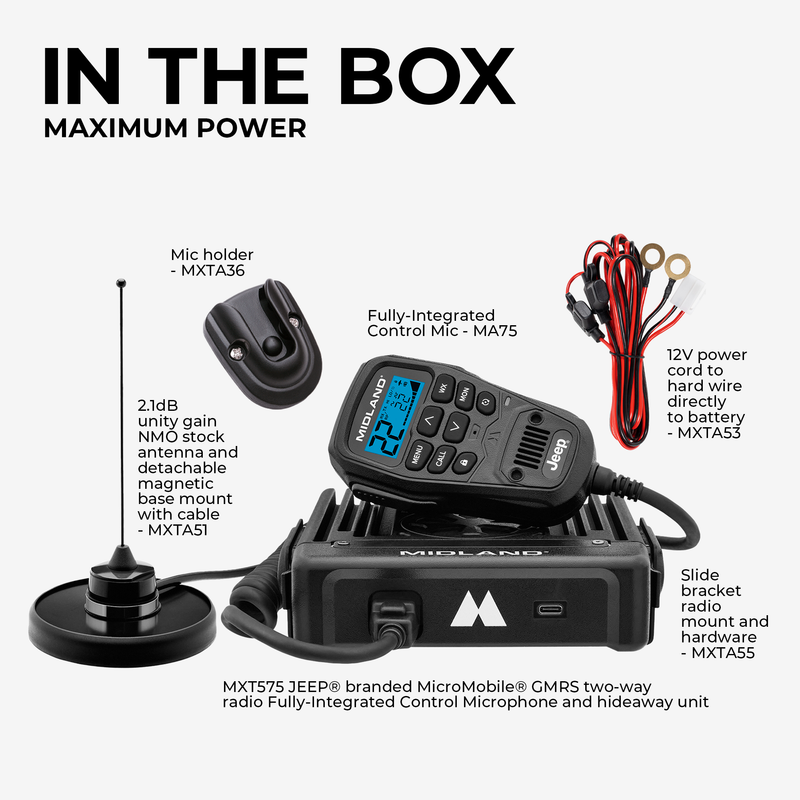 Load image into Gallery viewer, MXT575J 50W MicroMobile GMRS Two-Way Radio | Jeep

